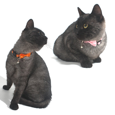 Collar Decorativo para Mascotas con Moño de Cinta Multicolor Ajustable y Campana - Image 5