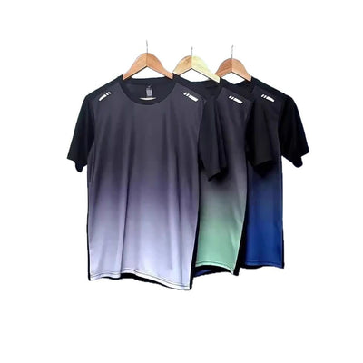 Conjunto Deportivo Casual de Verano con Diseño Degradado - Playera y Shorts - Image 5