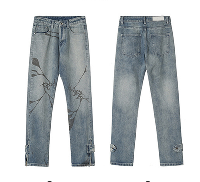 Jeans con Botones Estampados y Puños con Cierre - Image 3