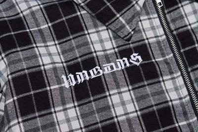 Chaqueta Acolchada de Algodón con Cuadros y Letras Bordadas para Hombre - Image 15