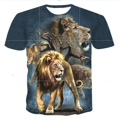 Camiseta Estampado 3D Águila, Lobo y León - Image 23