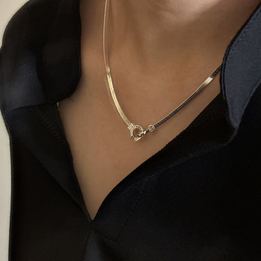 Collar Doble Aro Espina de Serpiente