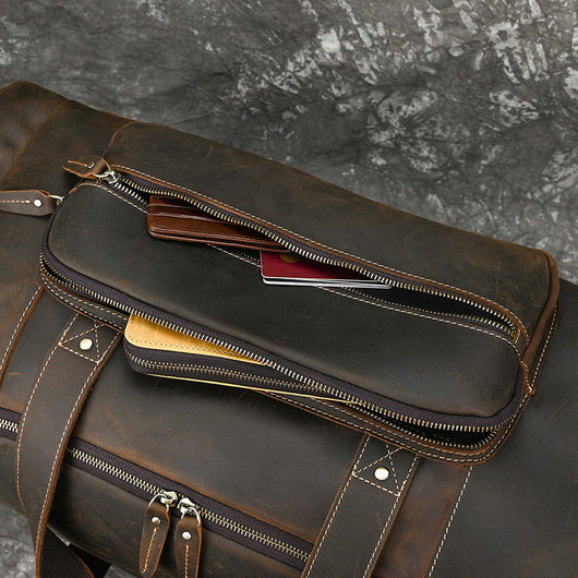 Bolsa Cruzada de Cuero Genuino para Hombre - Gran Capacidad - Image 10