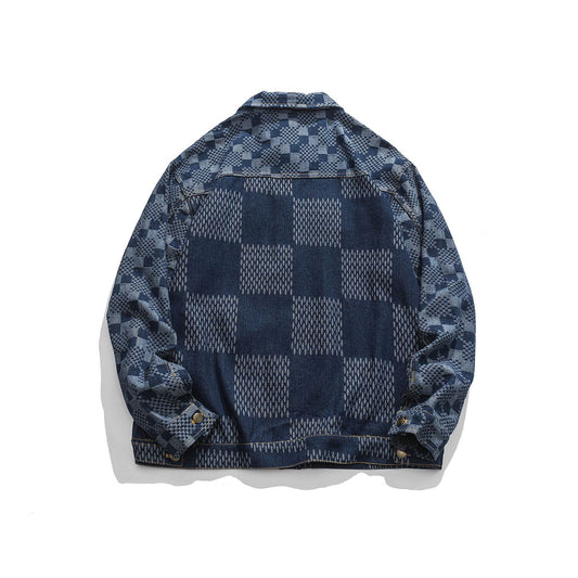 Chaqueta Plaid con Estampado de Letras - Tendencia Moderna para Hombre - Image 2