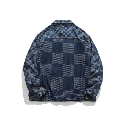 Chaqueta Plaid con Estampado de Letras - Tendencia Moderna para Hombre - Image 2