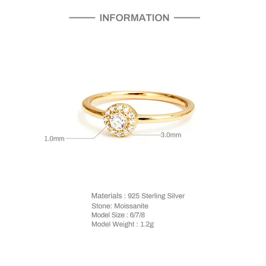 Anillo de Moissanita con Esquinas Redondeadas Wind en Oro 18K - Image 7