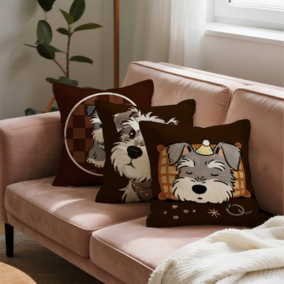 Funda de Almohada Schnauzer Adorable - Diseño Cartoon Perro - Image 14