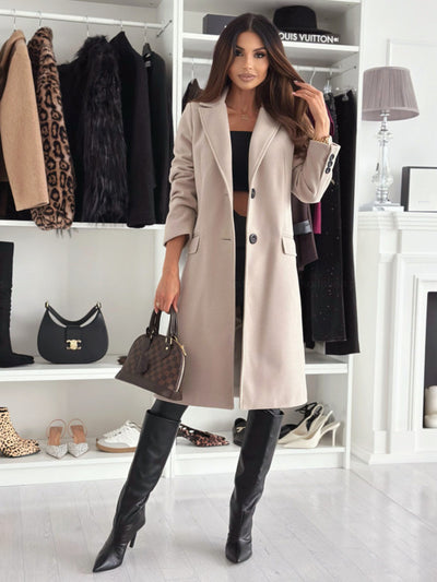 Abrigo de Lana Largo para Mujer - Elegancia Clásica de Invierno - Image 22