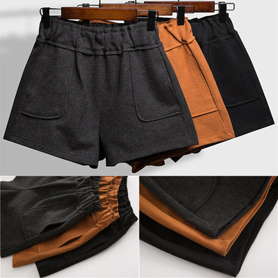 Pantalones Anchos de Lana Coreanos Cintura Alta Efecto Reductor - Image 17