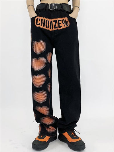 Overol Estampado Love Letter Unisex - Pantalón Recto Holgado - Image 8