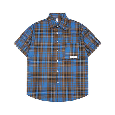 Camisa Suelta a Cuadros de Manga Corta para Hombre - Image 3