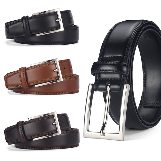 Cinturón de Cuero para Hombre con Hebilla de Pasador - Image 3
