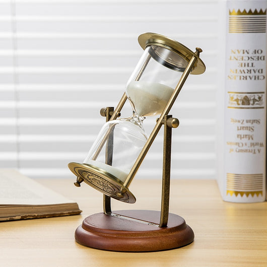 Reloj de Arena Decorativo de Madera 15 Minutos para Escritorio y Estudio