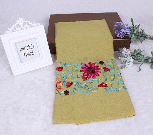 Pañuelo Étnico de Seda con Bordados Florales - Protección Solar y Estilo - Image 22