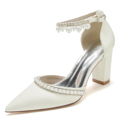 Zapatos de Tacón Cuadrado con Punta Afilada y Cristales Brillantes - Image 22