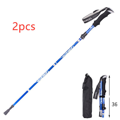 Bastón de Trekking Plegable Ultra Ligero con Mango Recto - Retráctil y Portátil - Image 11
