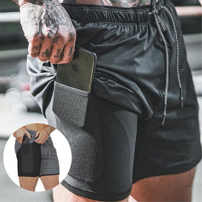 Pantalones Cortos de Compresión con Bolsillos