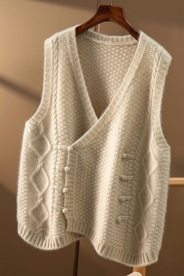Cardigan Tejido Suelto Cuello V Ligero para Mujer
