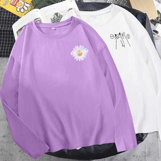 Camiseta de Algodón de Manga Larga para Mujer - Image 10