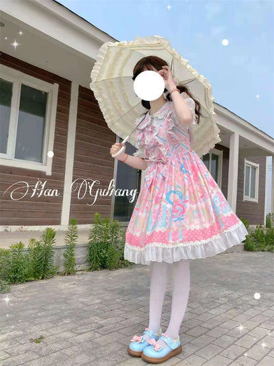 Vestido JSK Lolita Kawaii con Tirantes - Diseño Casa de Dulces para Verano - Image 18