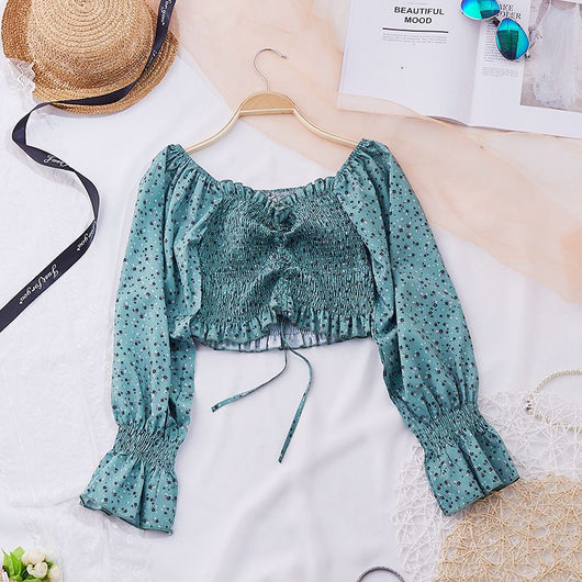 Blusa Elegante Fuera del Hombro en Chifón para Mujer - Colección Verano - Image 2