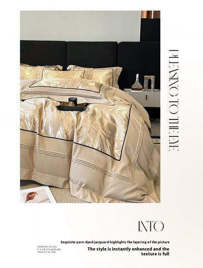 Juego de Cama Jacquard Lujo Premium de 4 Piezas - Image 13