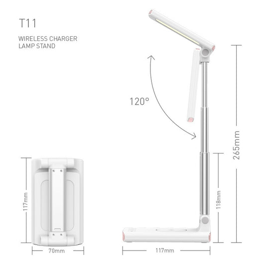 Lámpara LED de Escritorio 3 en 1 con Cargador Inalámbrico y Luz Nocturna - Image 3