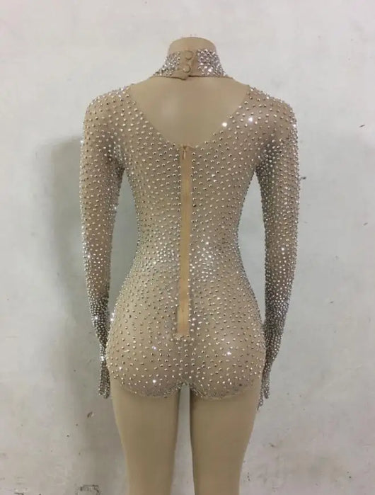 Traje Elástico de Danza y Yoga con Cristales para Mujer - Image 10
