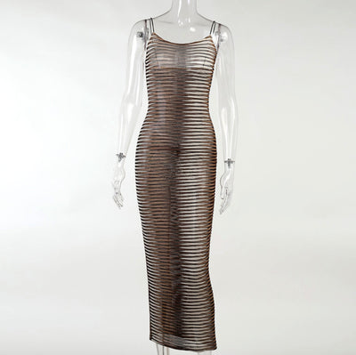 Vestido Ajustado con Rayas de Colores para Mujer - Image 10
