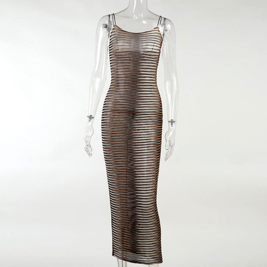Vestido Ajustado con Rayas de Colores para Mujer - Image 10