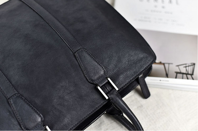 Bolso de Cuero Curtido al Vegetal Estilo Retro Horizontal para Hombre - Image 25