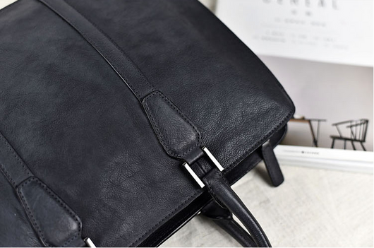 Bolso de Cuero Curtido al Vegetal Estilo Retro Horizontal para Hombre - Image 25