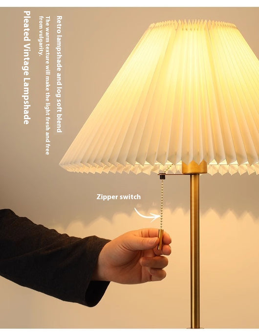 Lámpara de Pie Vintage con Pliegues - Iluminación Elegante de Diseño Retro - Image 17