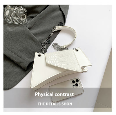 Cartera Cuadrada de Cuero Brillante con Patrón de Piedra para Mujer - Image 18