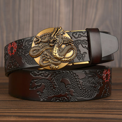 Cinturón de Cuero Genuino para Hombre con Hebilla Automática - Image 12