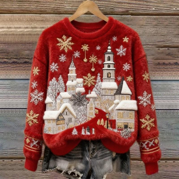 Sudadera Cuello Redondo con Pelaje Sintético para Otoño e Invierno