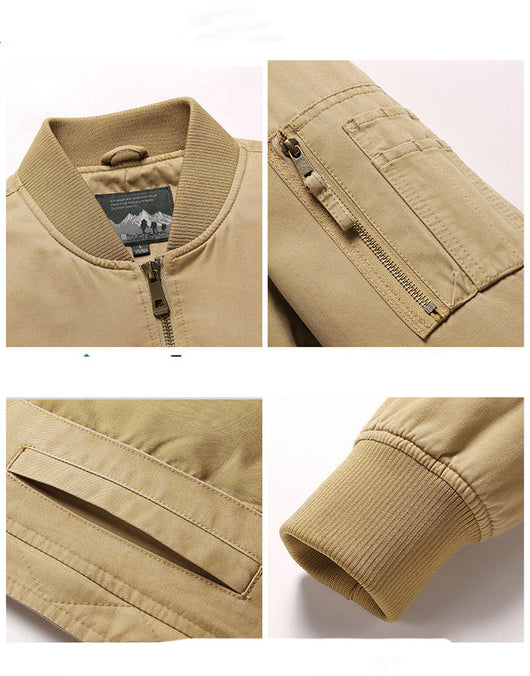 Chaqueta de Trabajo Cuello Mao Manga Corta para Hombre - Image 12