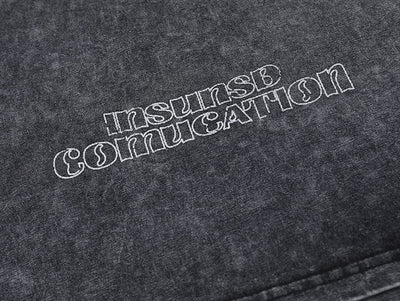 Playera Denim Lavada con Estampado de Letras y Contraste de Colores - Image 11