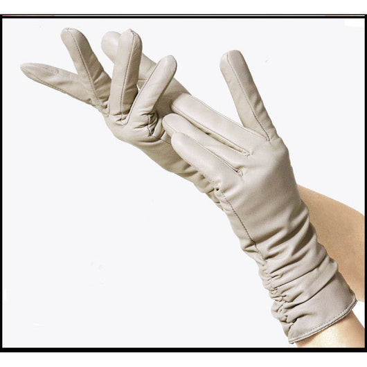 Guantes de Cuero Gamuza Premium para Mujer con Puño Extendido - Image 19