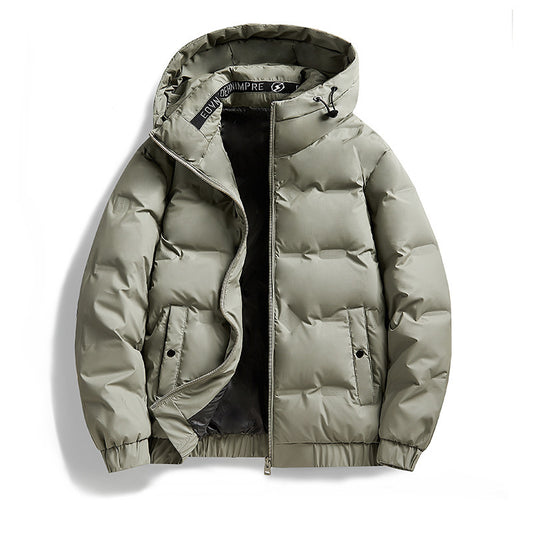 Abrigo Impermeable con Capucha para Hombre - Chaqueta de Plumón Invierno