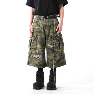 Pantalones Cargo Camuflaje Retro Cortos - Image 5