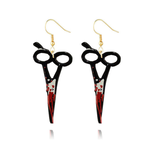 Aretes de Hacha Ensangrentada Halloween - Diseño Acrílic Retro