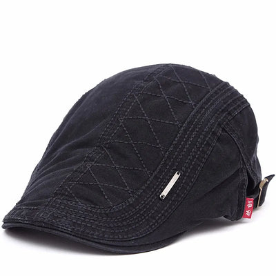 Gorra Retro de Cuadrícula Sólida - Protección Solar Elegante - Image 4