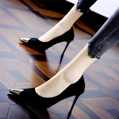 Tacones Altos Puntiagudos con Punta Metálica - Diseño Versátil y Elegante - Image 3