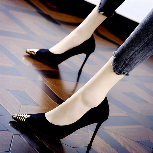 Tacones Altos Puntiagudos con Punta Metálica - Diseño Versátil y Elegante - Image 3