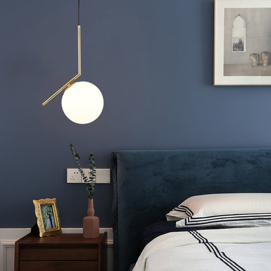 Lámpara Colgante Esférica de Vidrio para Dormitorio y Mesita de Noche - Image 15