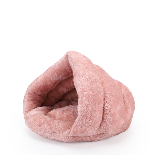 Nido Triangular de Terciopelo Ártico para Perros - Cama Cerrada y Cálida - Image 8