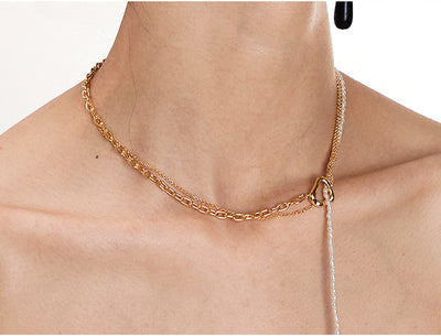 Collar Multicapa de Perlas con Diseño Mixto y Costura Decorativa - Image 12