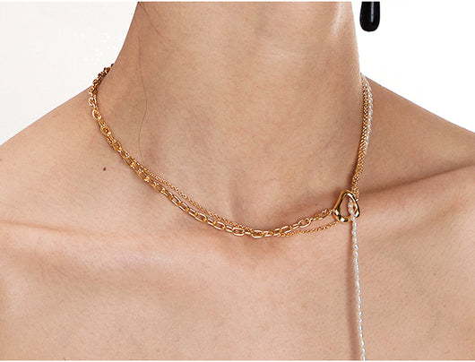 Collar Multicapa de Perlas con Diseño Mixto y Costura Decorativa - Image 12