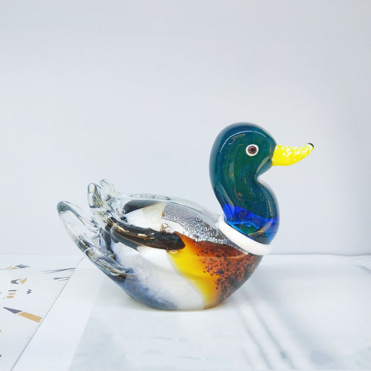 Pato Mandarín de Cristal - Decoración Artesanal Estilo Antiguo - Image 2